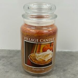 NEW Village Candle Large Jar Pumpkin Pie 2 wicks